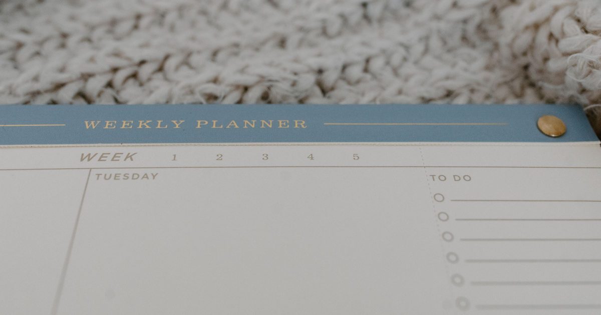 A blank weekly planner page with a Weekly Planner heading, a Week row and a To Do checklist